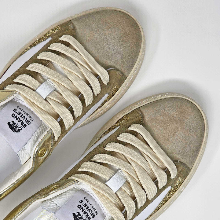 EVAN PELLE BIANCA BORDEAUX ORO