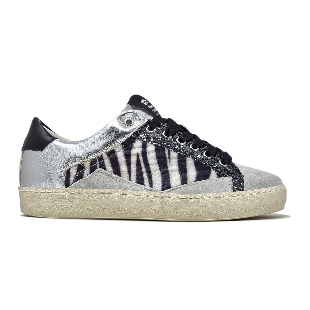 EVAN PELLE NERA ARGENTO MACULATO