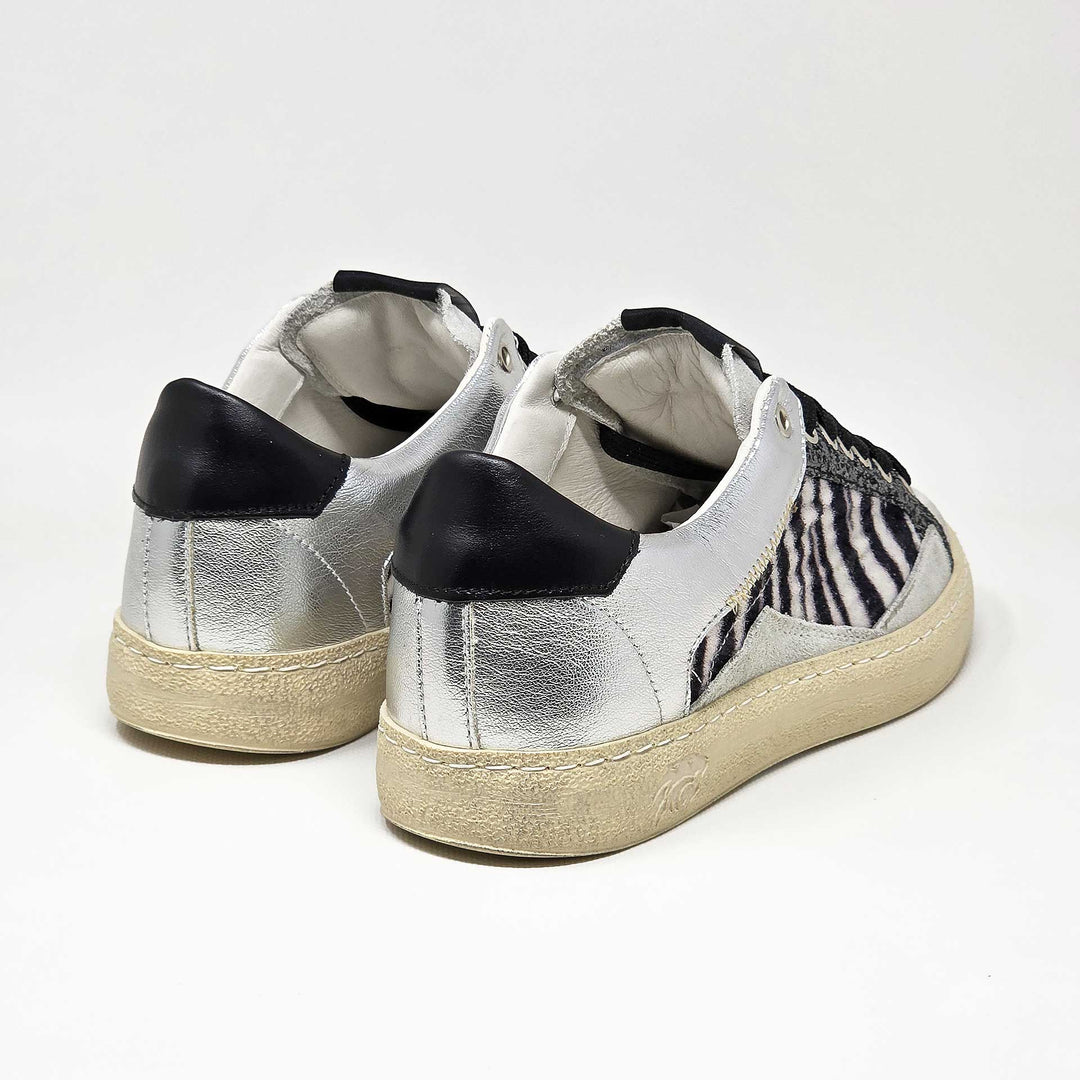 EVAN PELLE NERA ARGENTO MACULATO