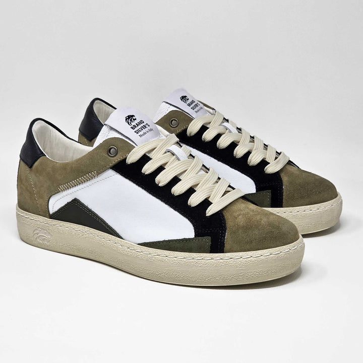 EVAN PELLE BIANCO TAUPE NERO VERDE