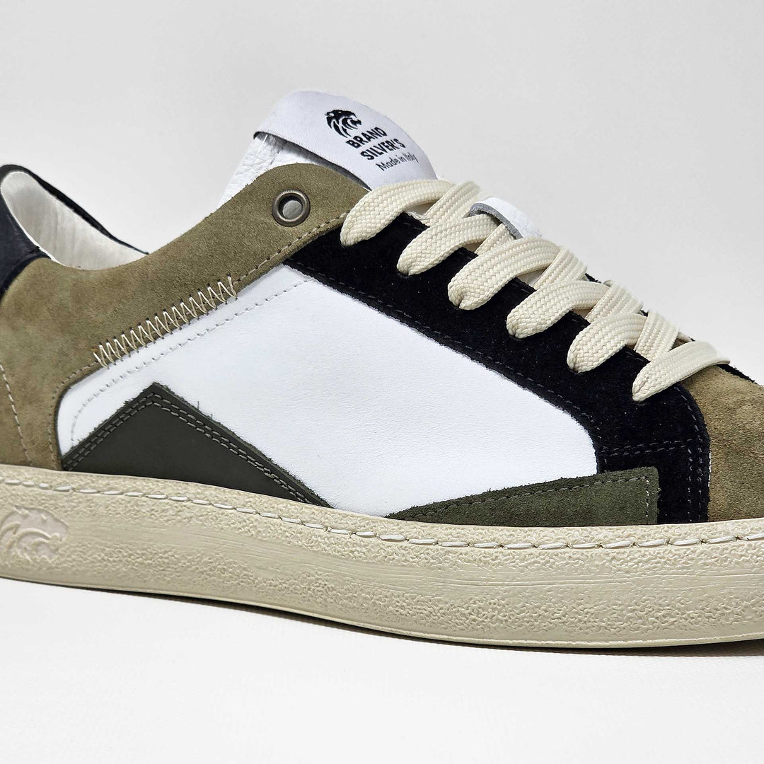 EVAN PELLE BIANCO TAUPE NERO VERDE