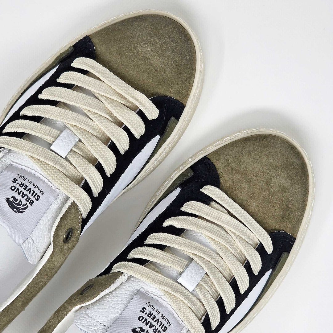 EVAN PELLE BIANCO TAUPE NERO VERDE