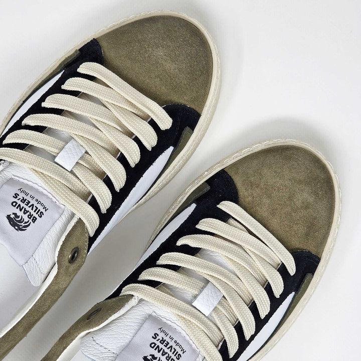 EVAN PELLE BIANCO TAUPE NERO VERDE