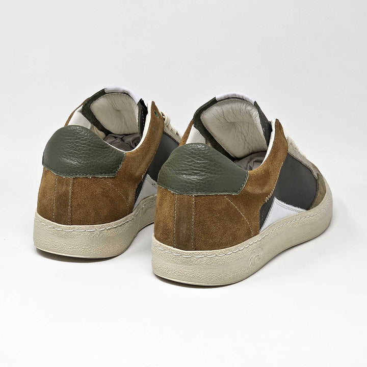 EVAN PELLE VERDE CUOIO BEIGE BIANCO