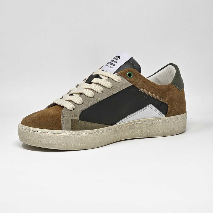 EVAN PELLE VERDE CUOIO BEIGE BIANCO