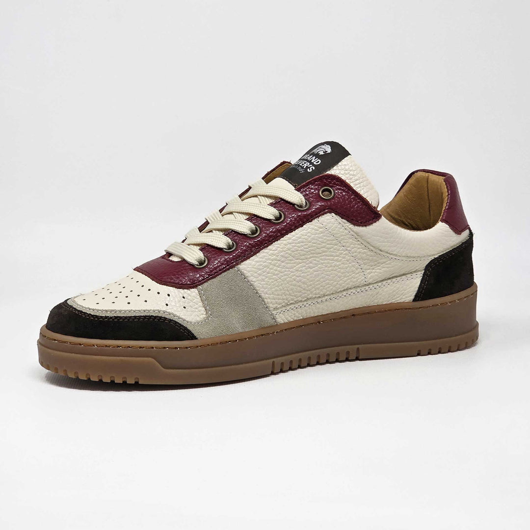 LEWIS PELLE BEIGE BORDEAUX MORO