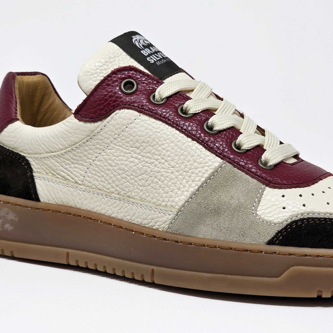 LEWIS PELLE BEIGE BORDEAUX MORO