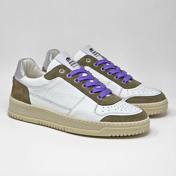 LEWIS PELLE BIANCO TAUPE ARGENTO