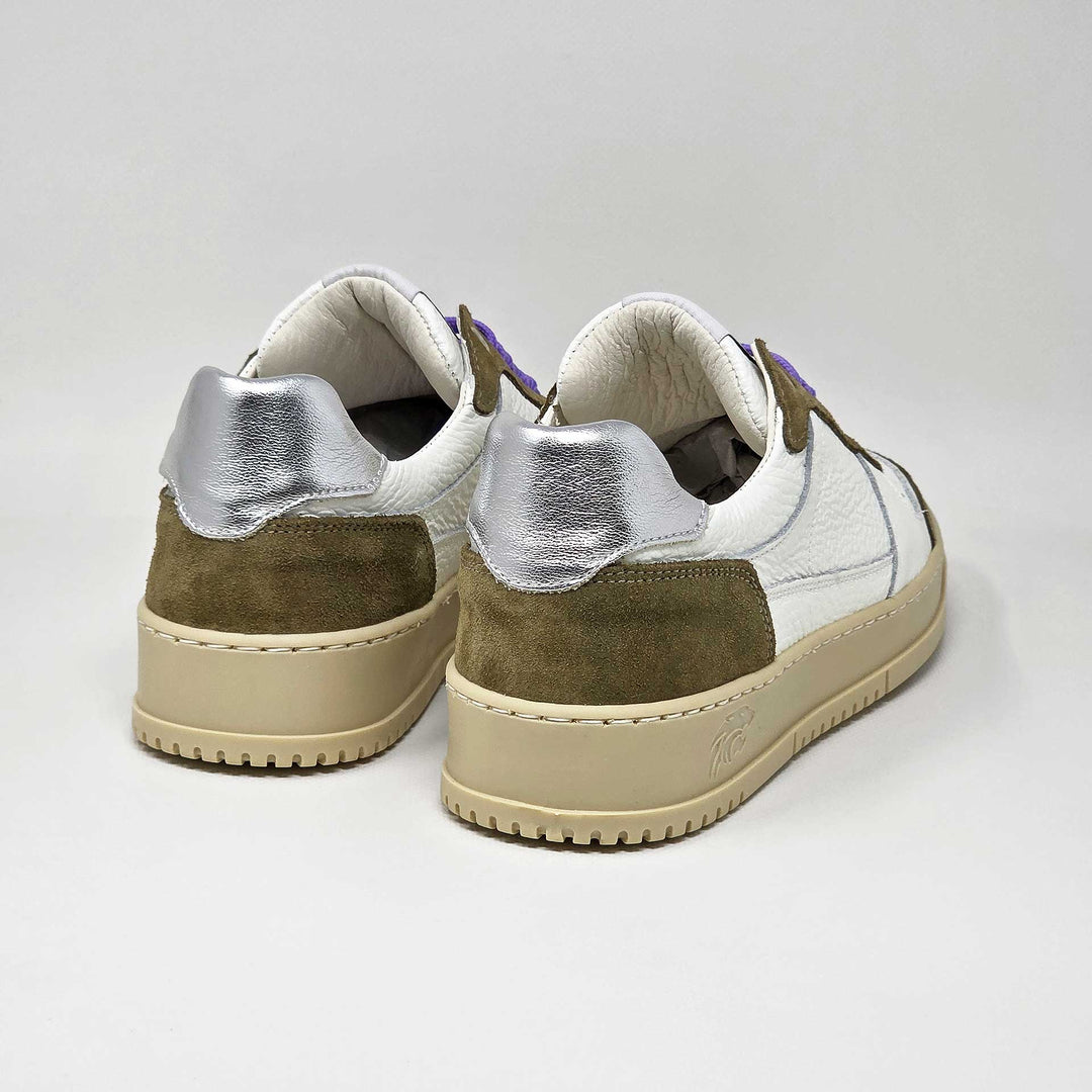 LEWIS PELLE BIANCO TAUPE ARGENTO