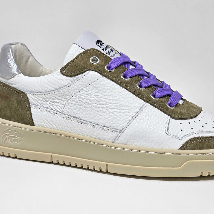 LEWIS PELLE BIANCO TAUPE ARGENTO