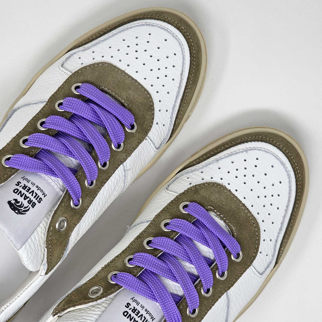 LEWIS PELLE BIANCO TAUPE ARGENTO