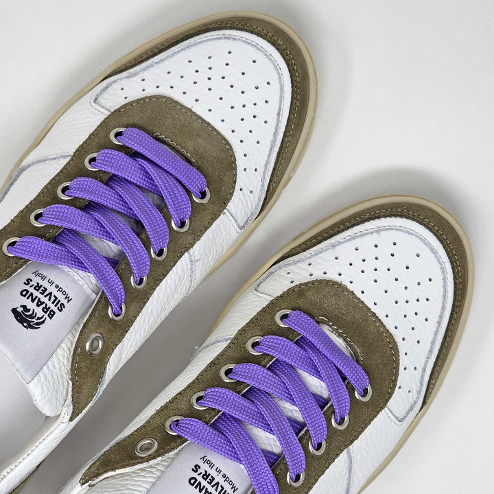 LEWIS PELLE BIANCO TAUPE ARGENTO