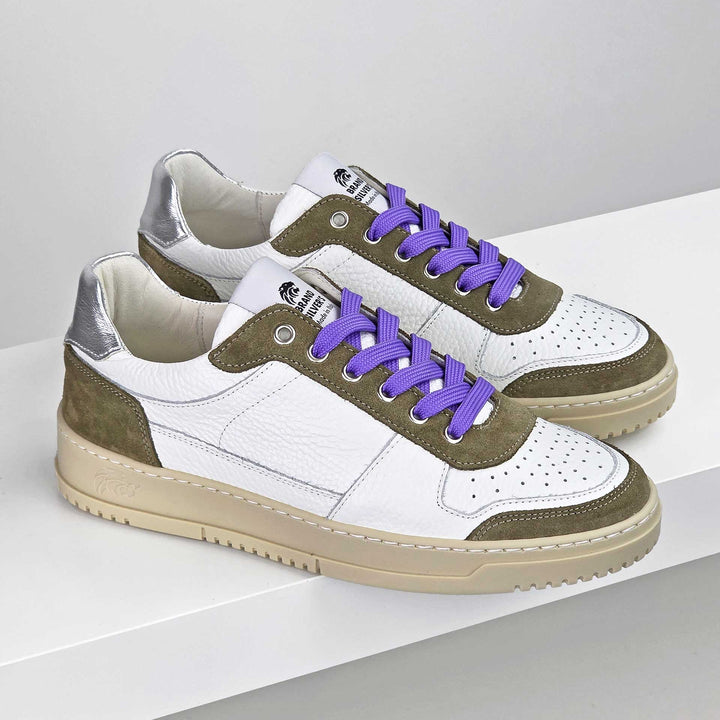 LEWIS PELLE BIANCO TAUPE ARGENTO