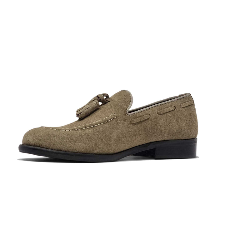 Mocassino Capri con Nappine Camoscio Taupe