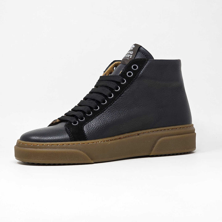 NEVADA BOOT PELLE NERO BLU CASTAGNA BEIGE