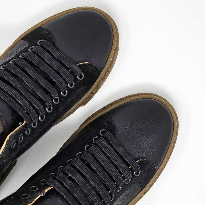 NEVADA BOOT PELLE NERO BLU CASTAGNA BEIGE