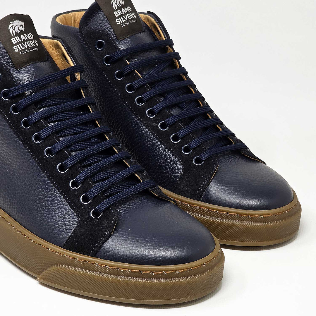 NEVADA BOOT PELLE NERO BLU CASTAGNA BEIGE