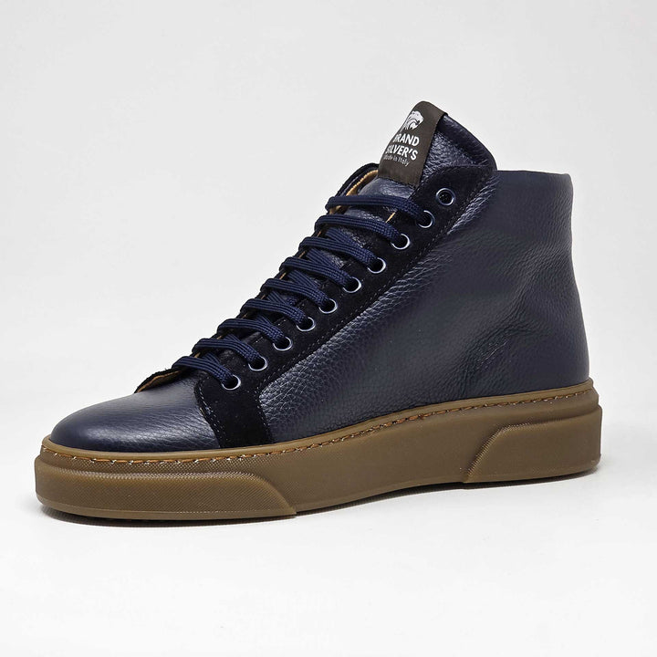 NEVADA BOOT PELLE NERO BLU CASTAGNA BEIGE