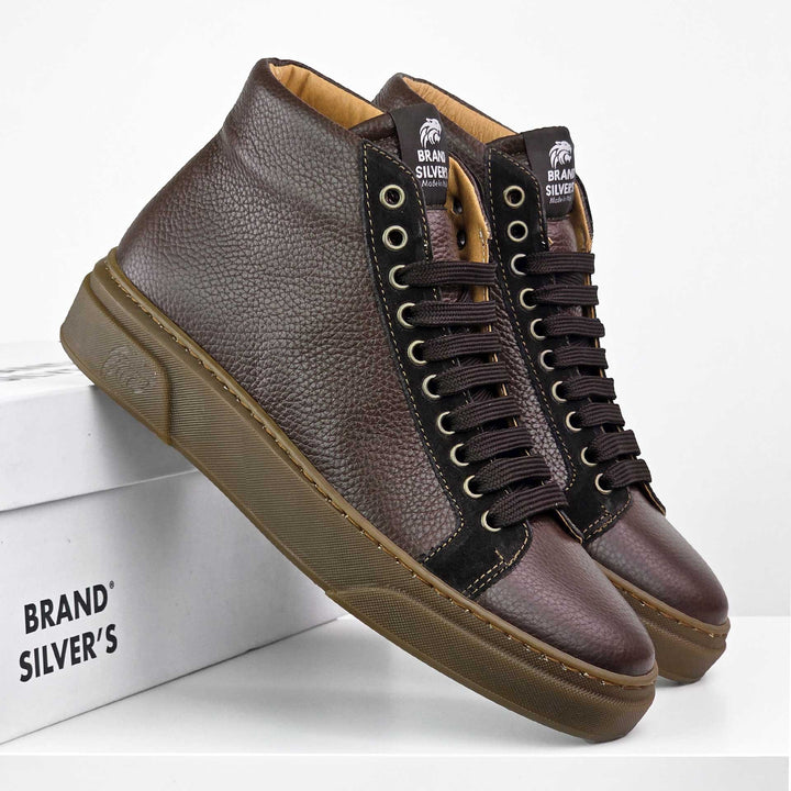 NEVADA BOOT PELLE NERO BLU CASTAGNA BEIGE