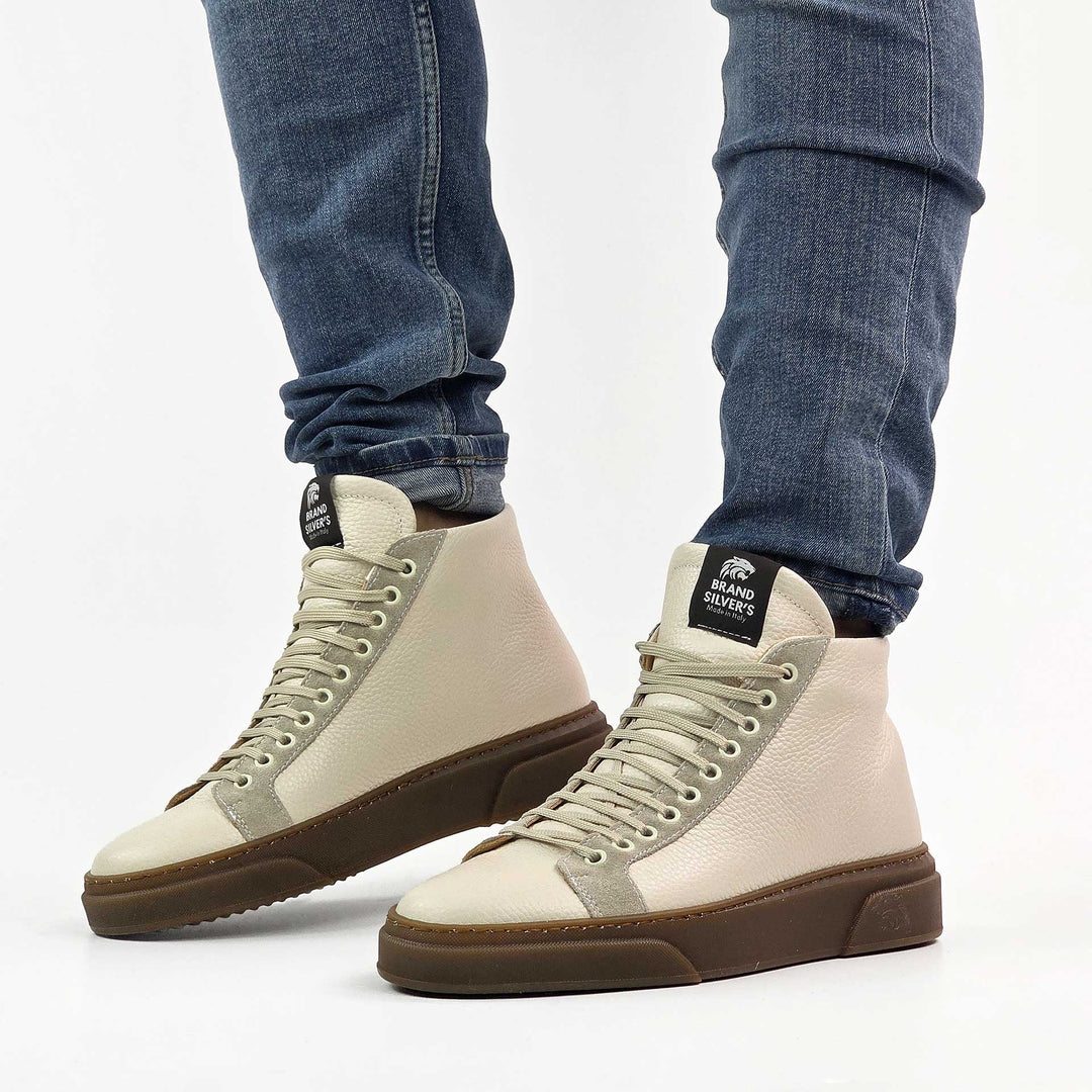 NEVADA BOOT PELLE NERO BLU CASTAGNA BEIGE