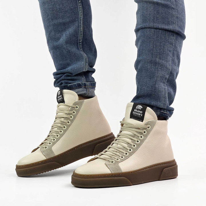 NEVADA BOOT PELLE NERO BLU CASTAGNA BEIGE