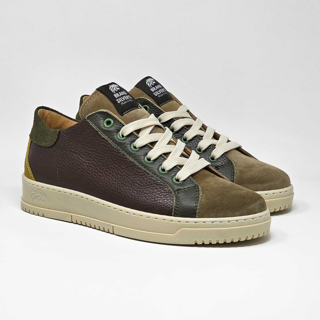 PAUL PELLE CASTAGNA VERDE TAUPE SENAPE