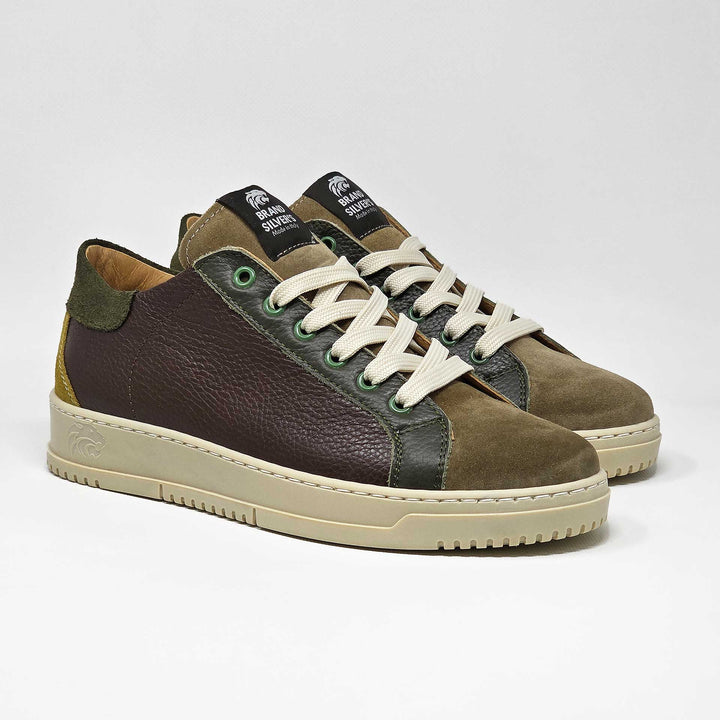 PAUL PELLE CASTAGNA VERDE TAUPE SENAPE