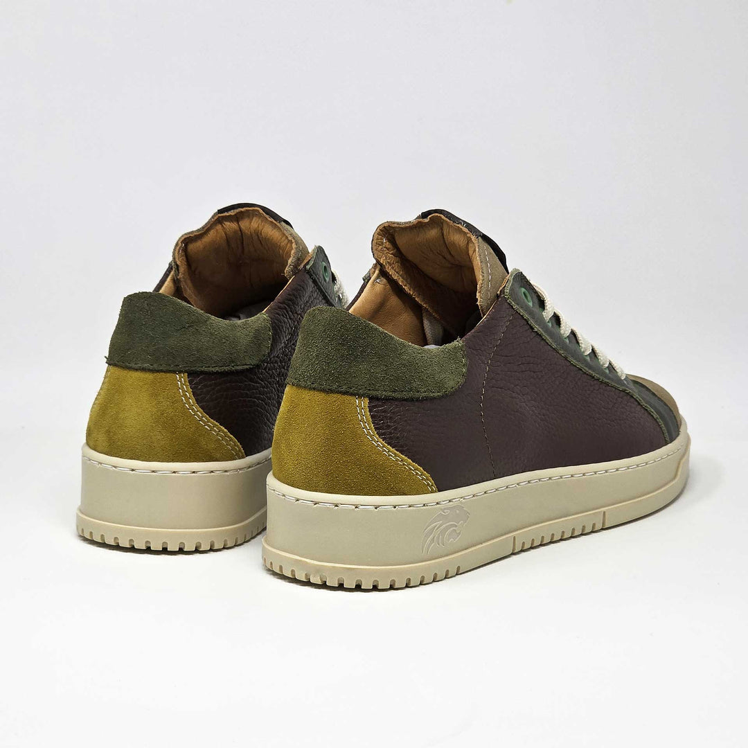 PAUL PELLE CASTAGNA VERDE TAUPE SENAPE