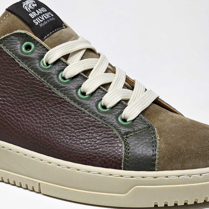 PAUL PELLE CASTAGNA VERDE TAUPE SENAPE