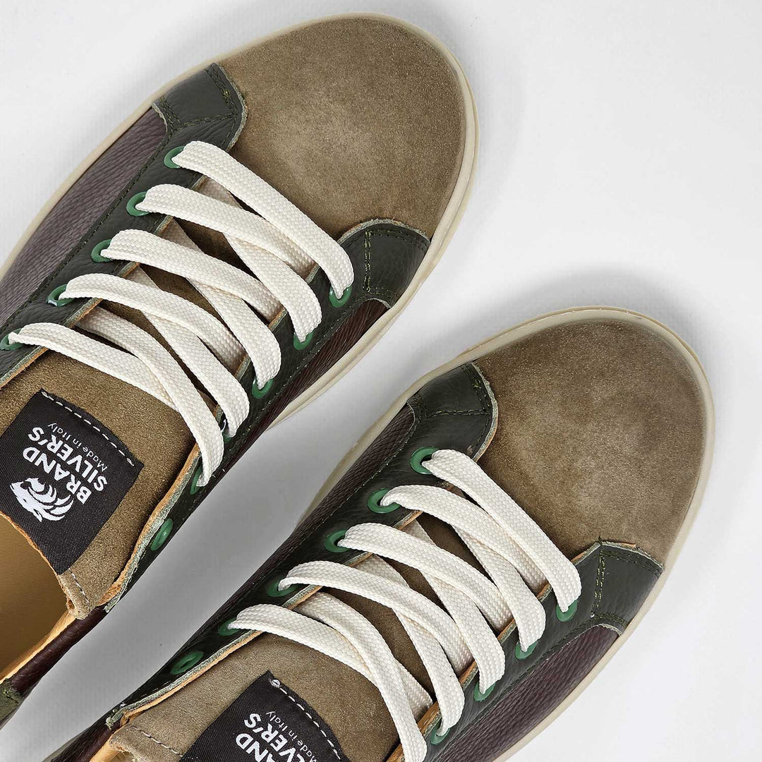 PAUL PELLE CASTAGNA VERDE TAUPE SENAPE