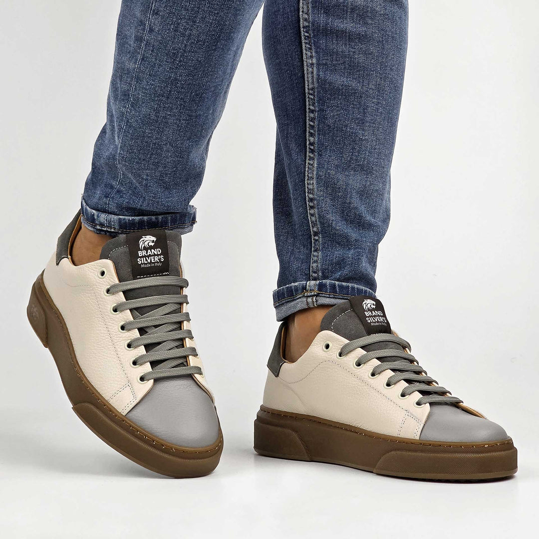 NEVADA PELLE BEIGE GRIGIO