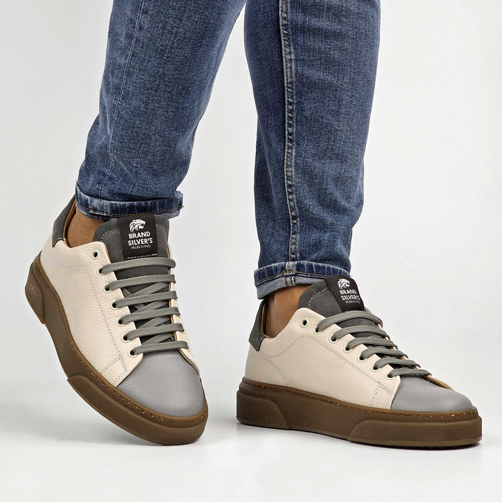 NEVADA PELLE BEIGE GRIGIO