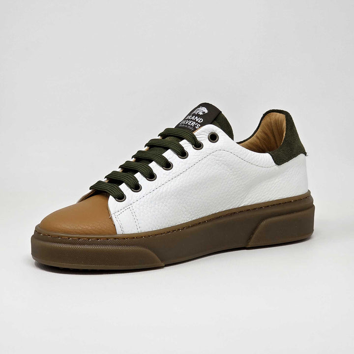 NEVADA PELLE BIANCO VERDE CUOIO