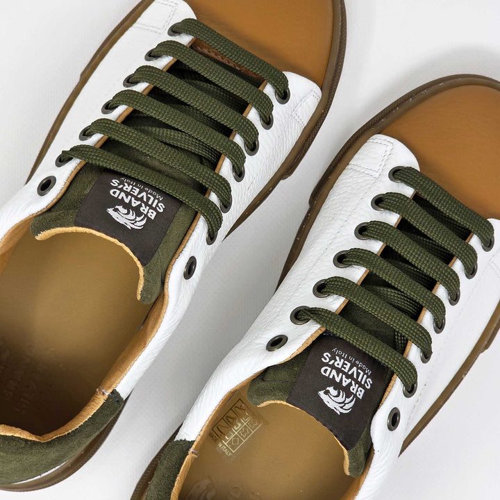 NEVADA PELLE BIANCO VERDE CUOIO