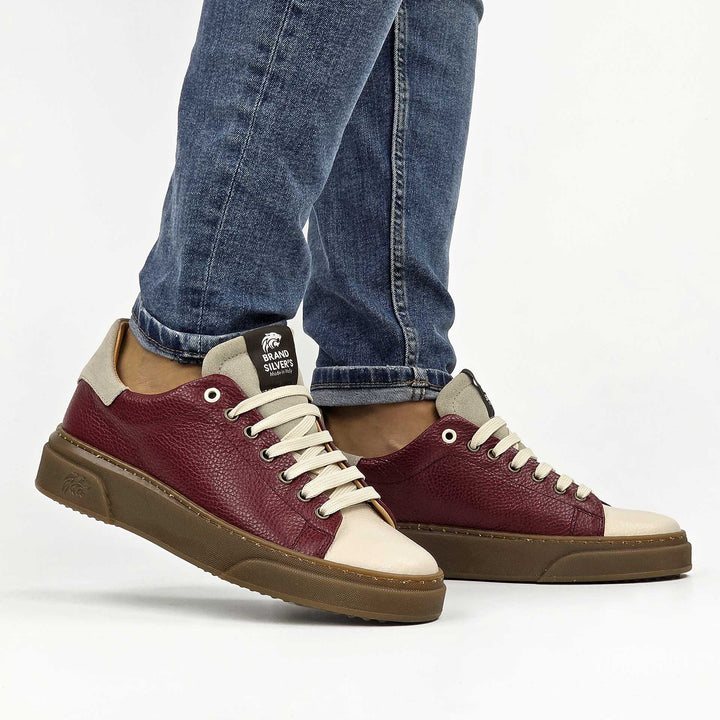 NEVADA PELLE BORDEAUX BEIGE