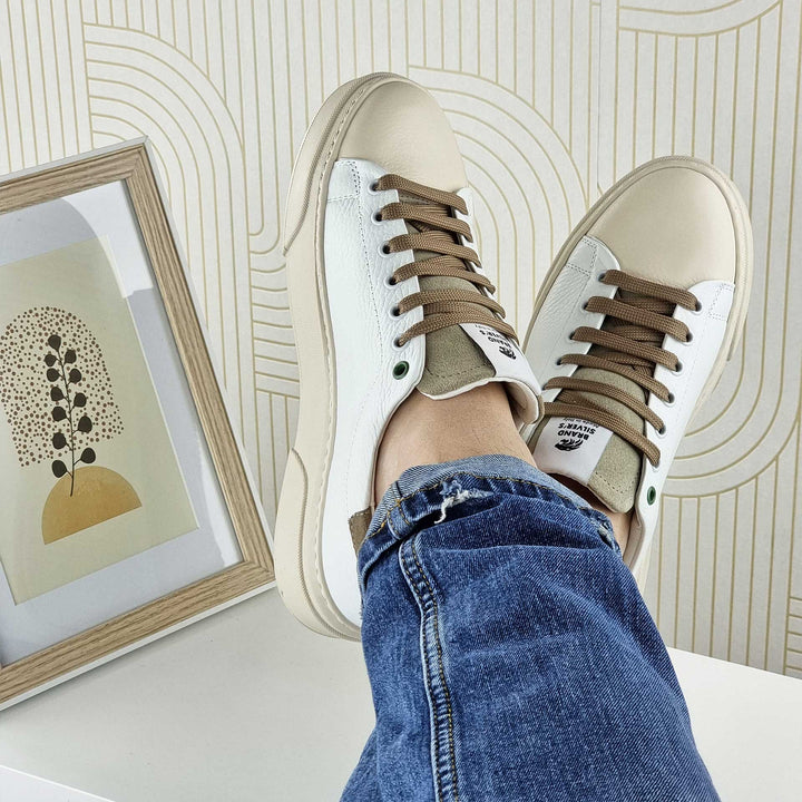 NEVADA PELLE BIANCO BEIGE TAUPE