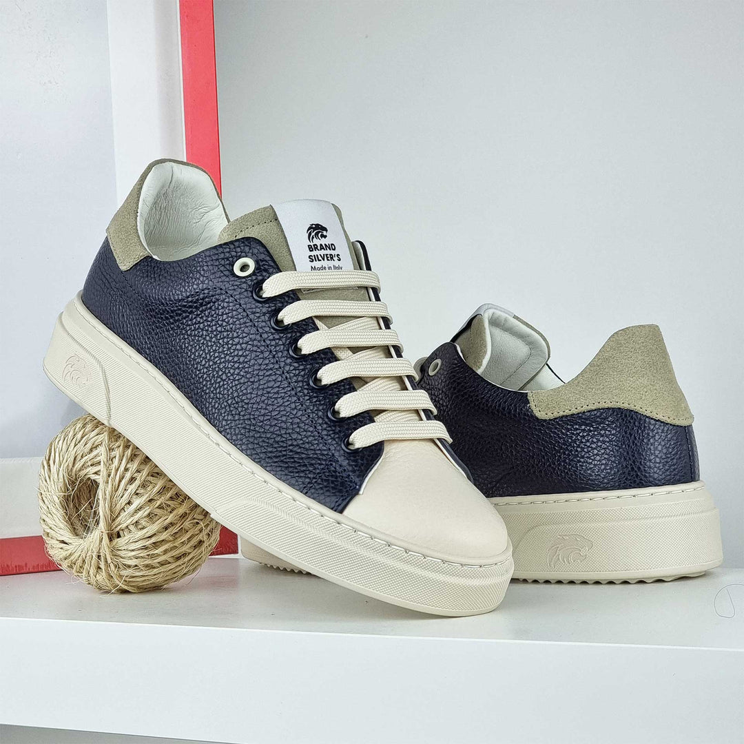 NEVADA PELLE VERDE BLU NAVY BEIGE