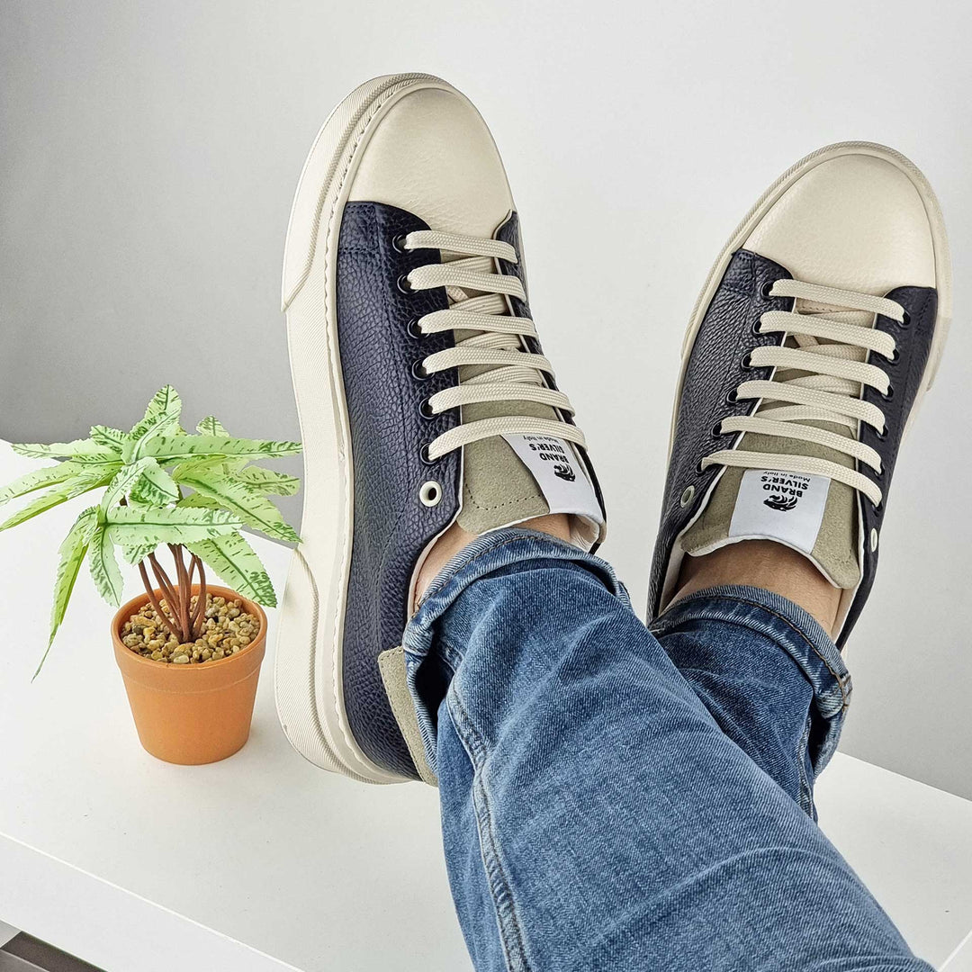 NEVADA PELLE VERDE BLU NAVY BEIGE