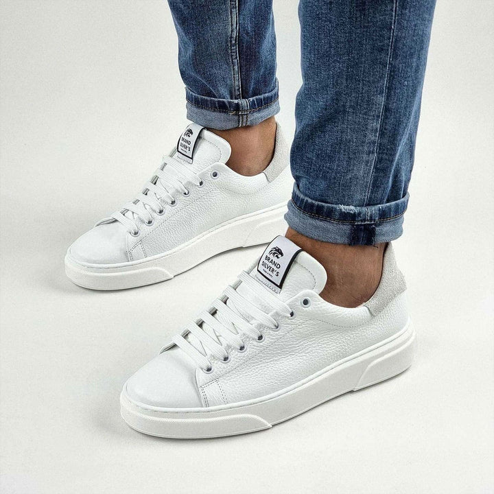 NEVADA BASIC PELLE BOTTOLATA BIANCA