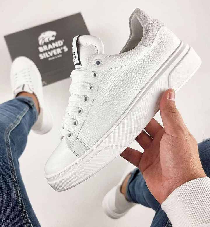 NEVADA BASIC PELLE BOTTOLATA BIANCA