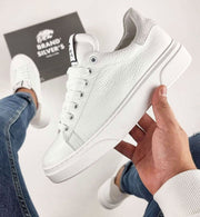 NEVADA BASIC PELLE BOTTOLATA BIANCA