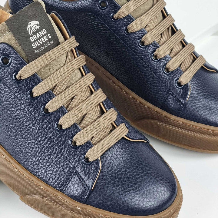 NEVADA PELLE BLU NAVY TAUPE