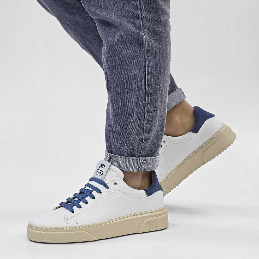 NEVADA PELLE BIANCA CAMOSCIO JEANS