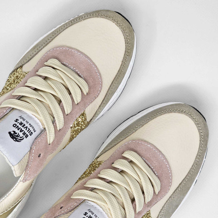 AURORA IN PELLE BEIGE DETTAGLI ORO