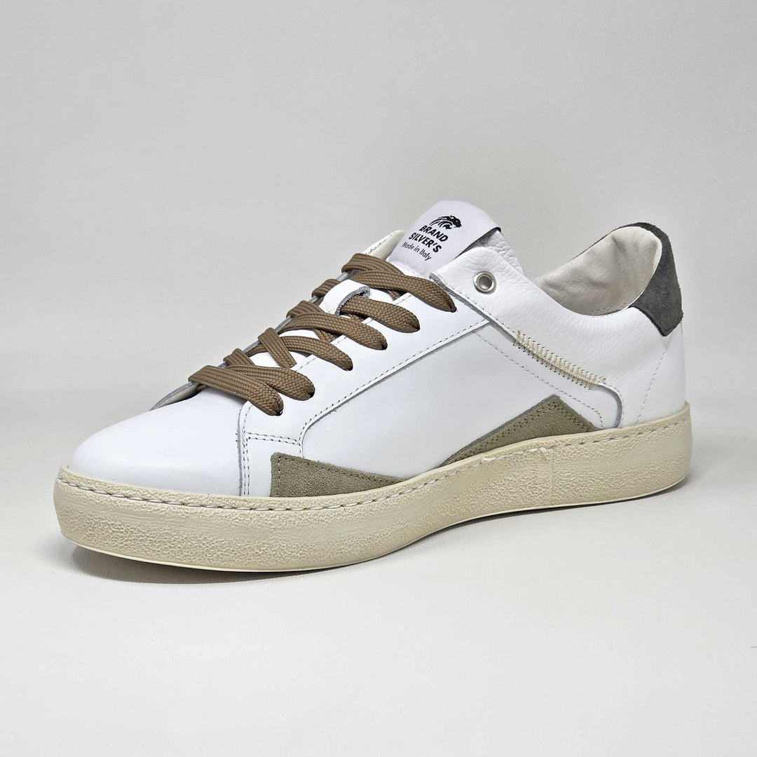 EVAN PELLE BIANCA CAMOSCIO GRIGIO E TORTORA