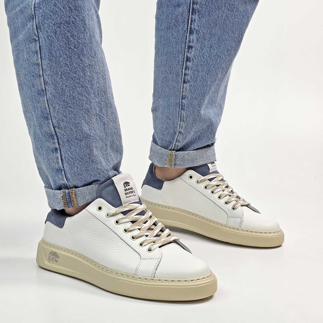 JUDE PELLE BIANCA JEANS SUOLA EVA LIGHT