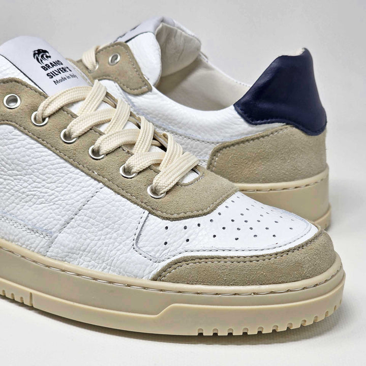 LEWIS BASIC PELLE BIANCA BLU SABBIA