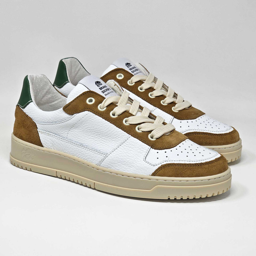 LEWIS BASIC PELLE BIANCA CUOIO VERDE