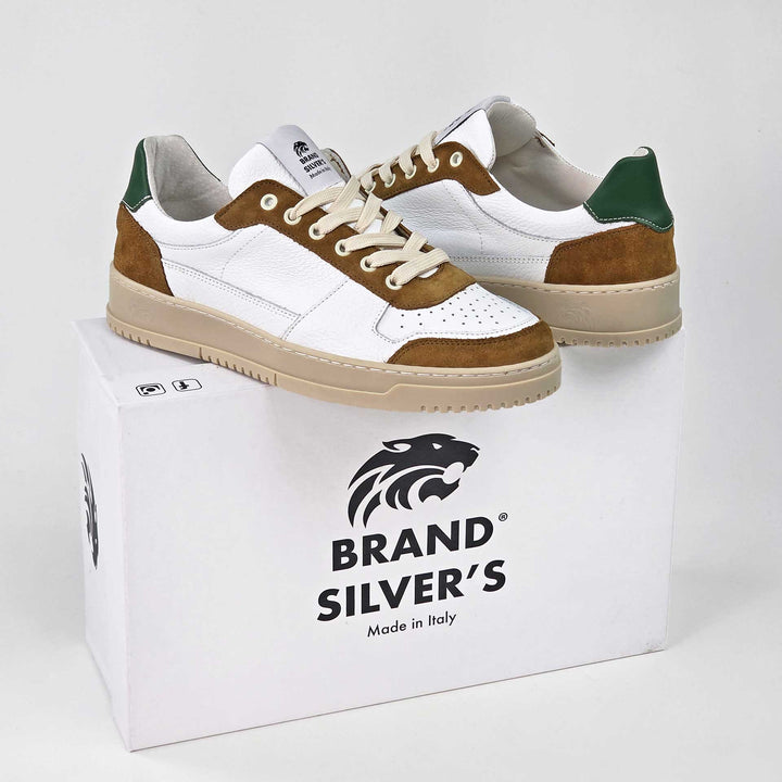 LEWIS BASIC PELLE BIANCA CUOIO VERDE