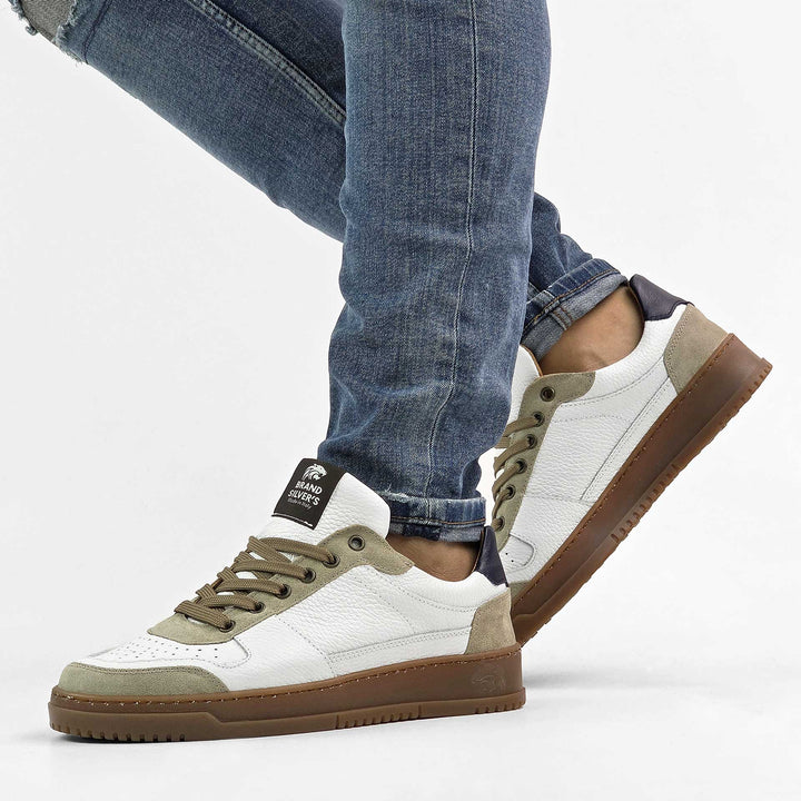 LEWIS PELLE BIANCO BEIGE BLU NAVY